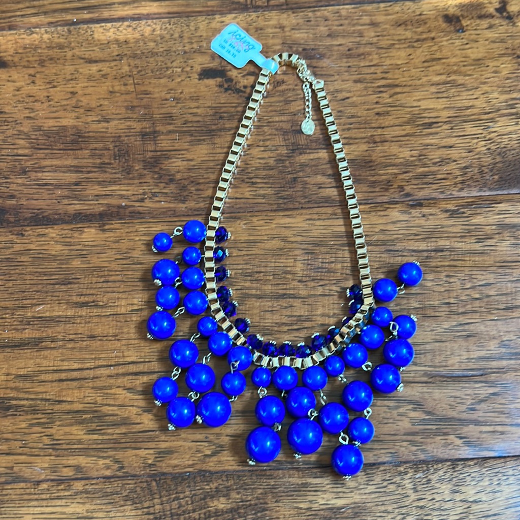 Royal Blue Statement Necklace 5$